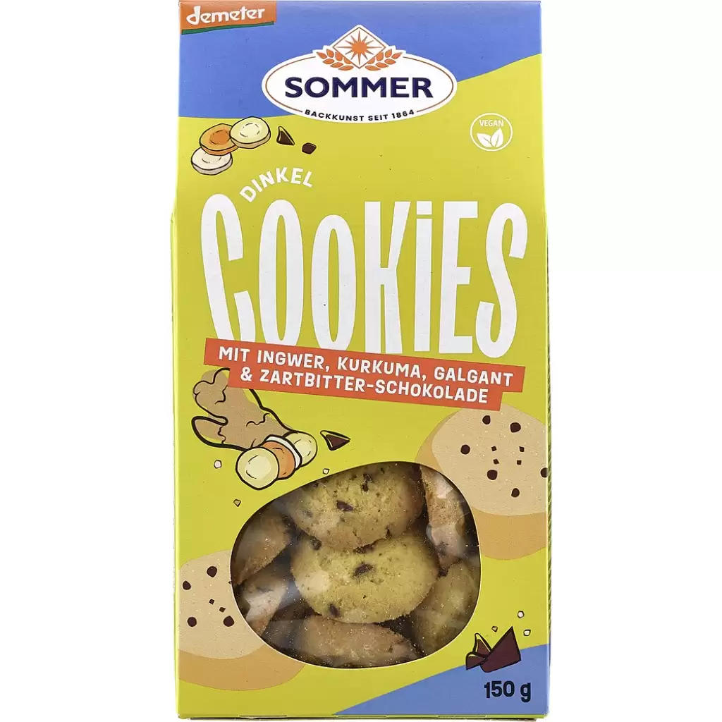 Biscuiti si napolitane - Biscuiti vegani din spelta cu ghimbir si curcuma demeter, eco 150g