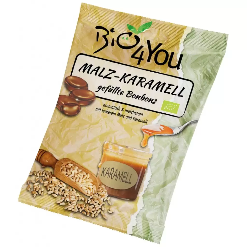 Dulciuri - Bomboane cu malt  si caramel, eco 75g