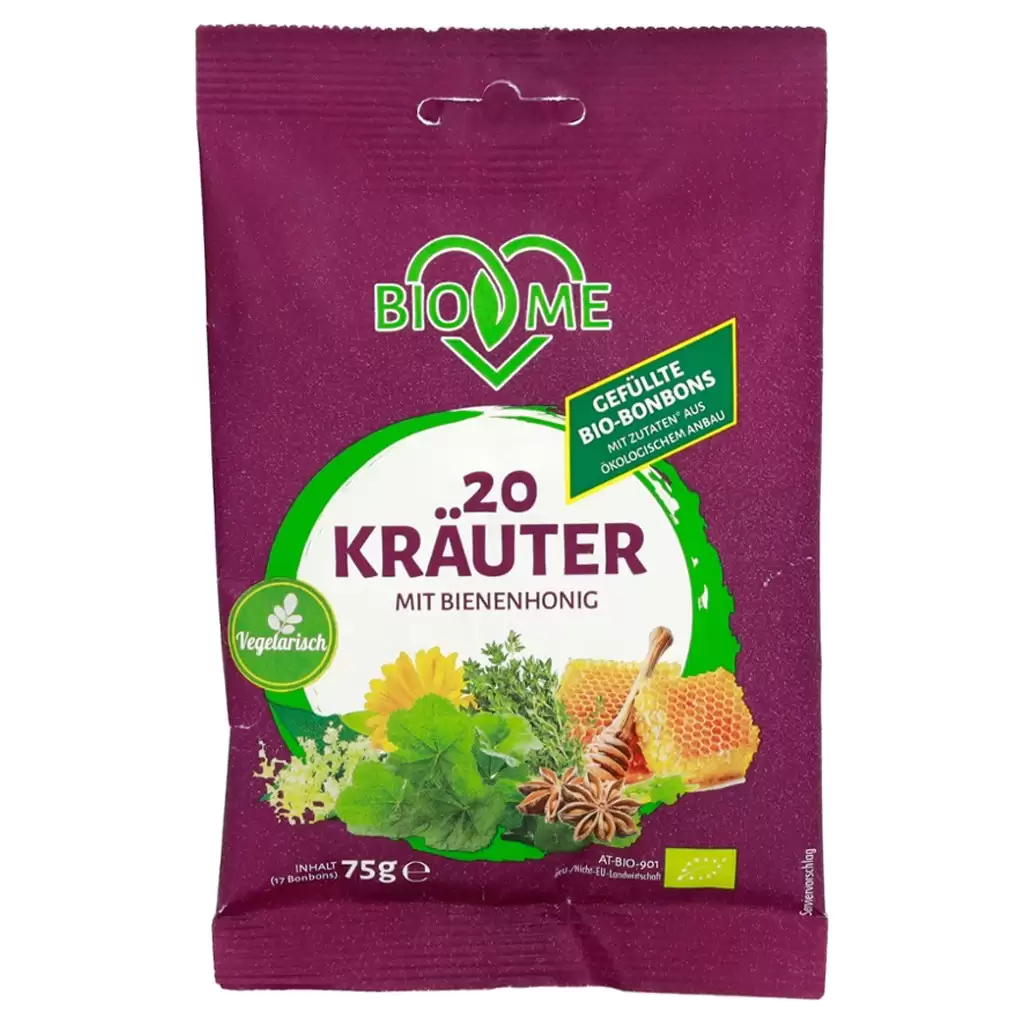Dulciuri - Bomboane cu plante si miere, eco 75g