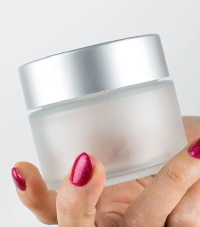 Materiale  - Borcan sticlă Ele Frost cu capac, 100 ml