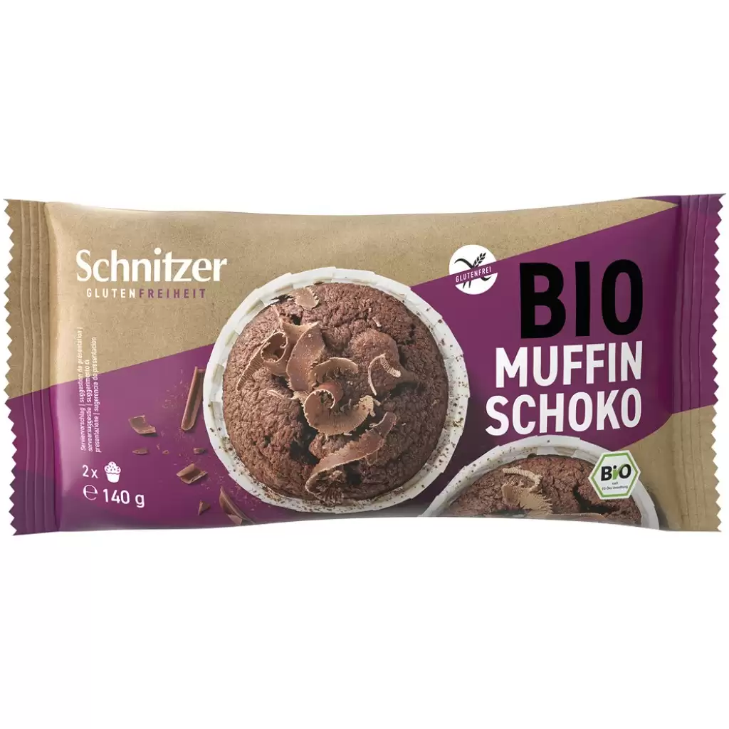 Biscuiti si napolitane - Briose cu ciocolata 2 bucati fara gluten, eco 140g
