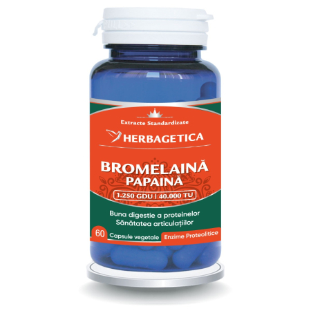 Extracte - Bromelaina & Papaina 60 capsule
