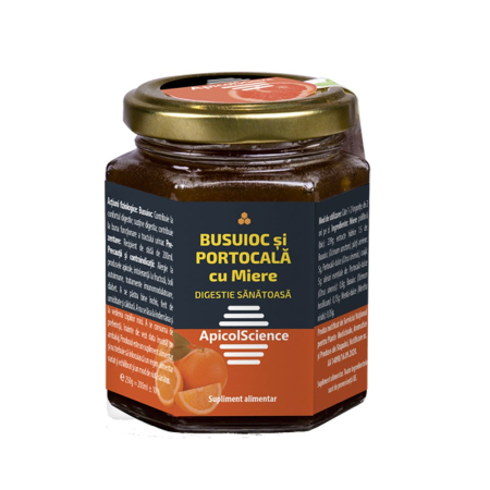 Apicole si Propolis - Busuioc și Portocală cu miere 200 ml