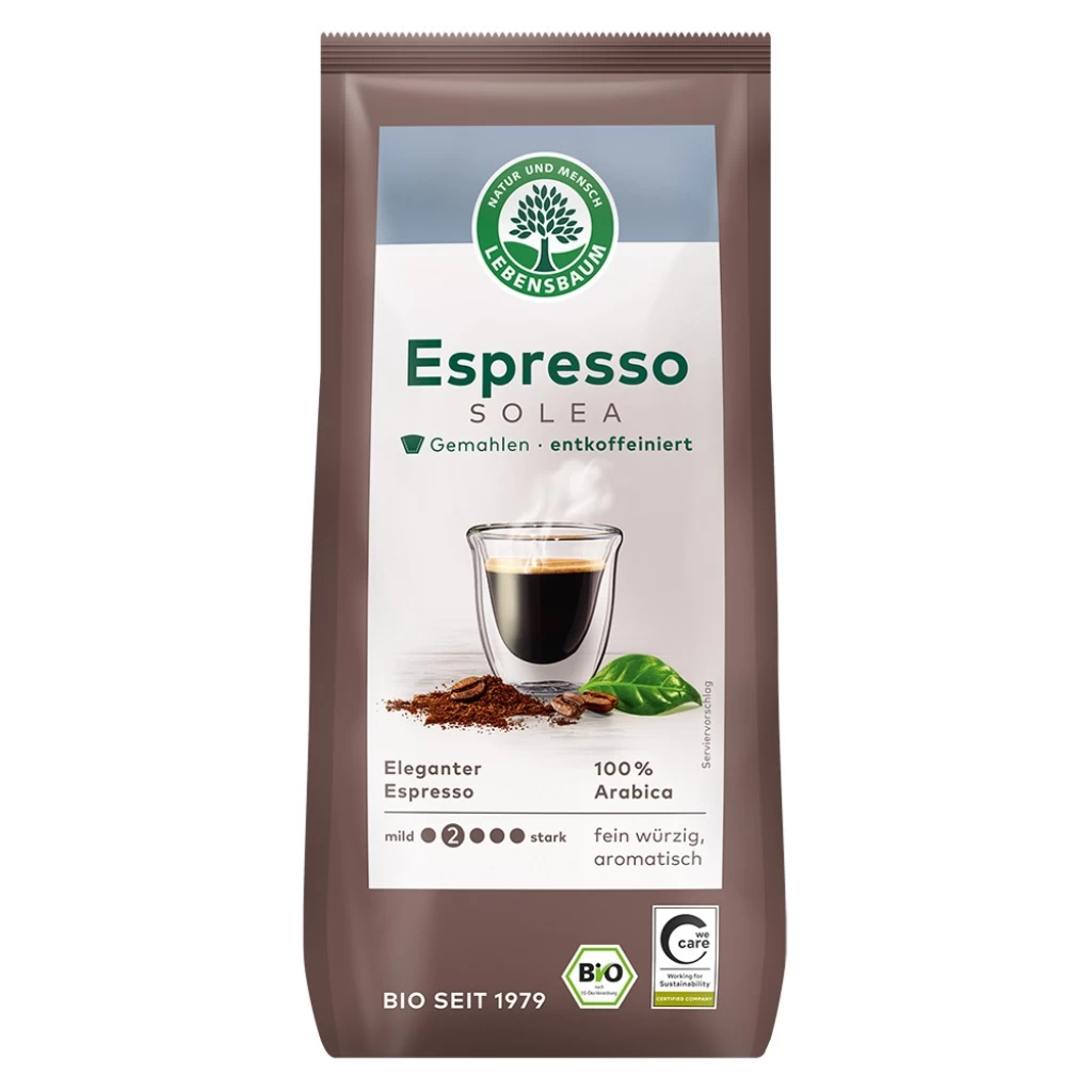 Cafea - Cafea Solea espresso macinata decofeinizata, eco 250g