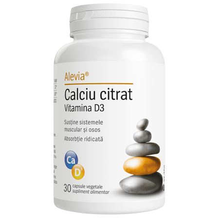 Suplimente - Calciu citrat Vitamina D3 30 capsule vegetale