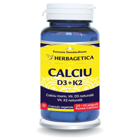 Extracte - Calciu +D3 cu Vit K2 30 capsule