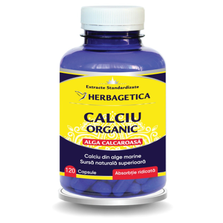 Extracte - Calciu Organic Alga Calcaroasa 120 capsule