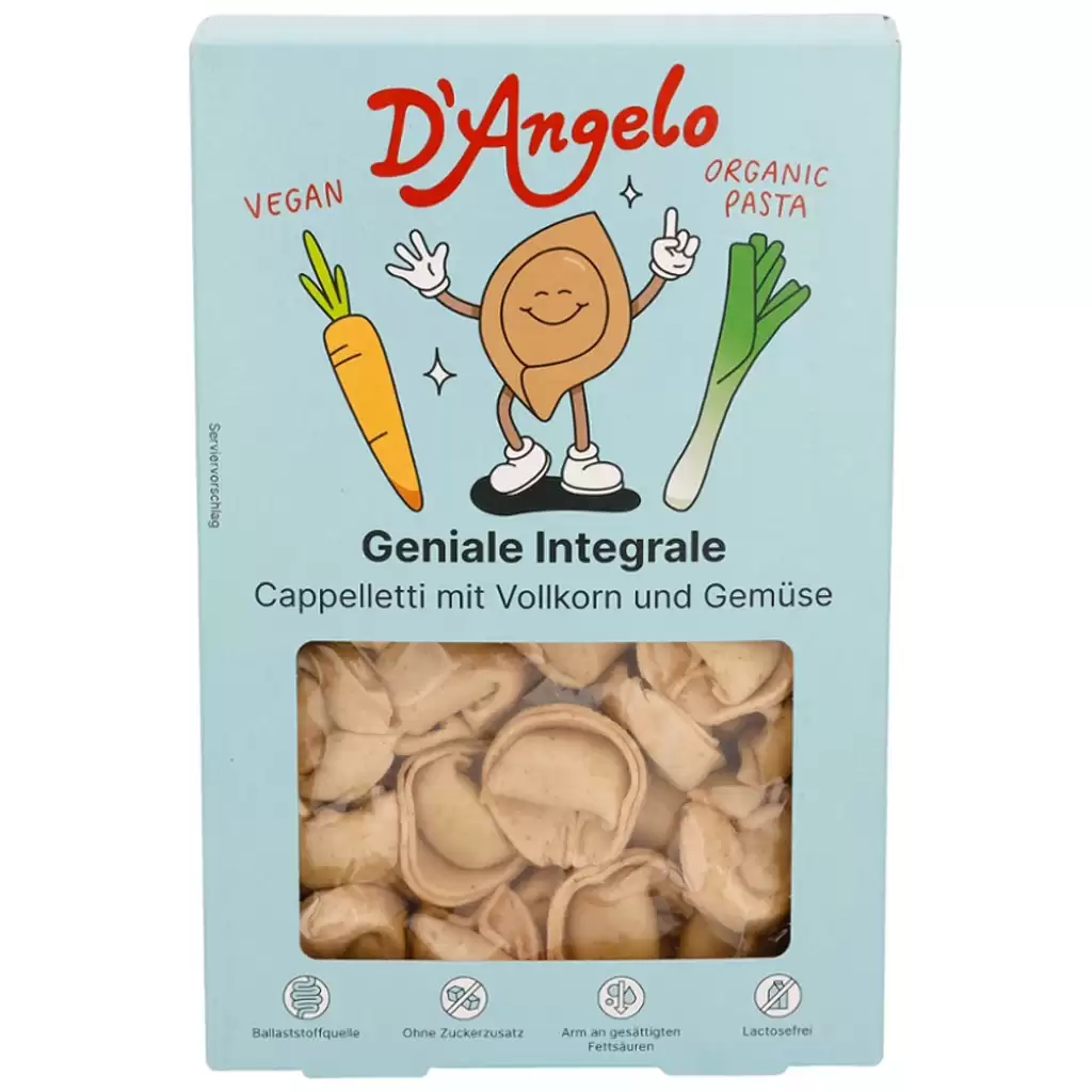 Paste fainoase - Cappelletti din cereale integrale umplute cu legume, eco 250g
