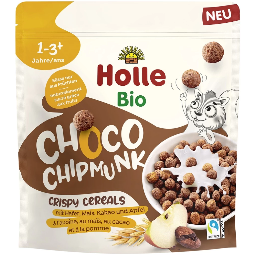 Cereale bio bebe - Cereale crocante cu cacao pentru copii 1 an, eco 125g