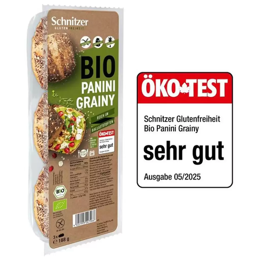 Paine - Chifle panini cu seminte fara gluten 3 bucati, eco 188g