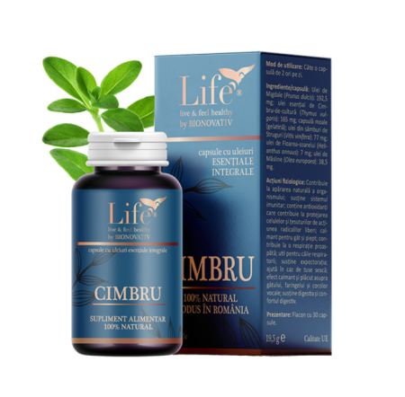Capsule cu uleiuri esentiale - CIMBRU - 30 capsule
