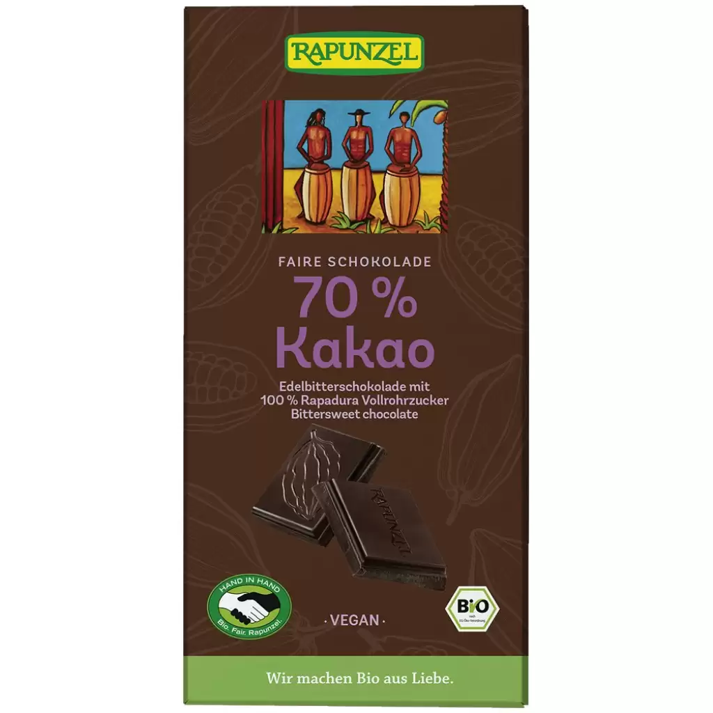 Ciocolata - Ciocolata amaruie 70% cacao vegana, eco 80g