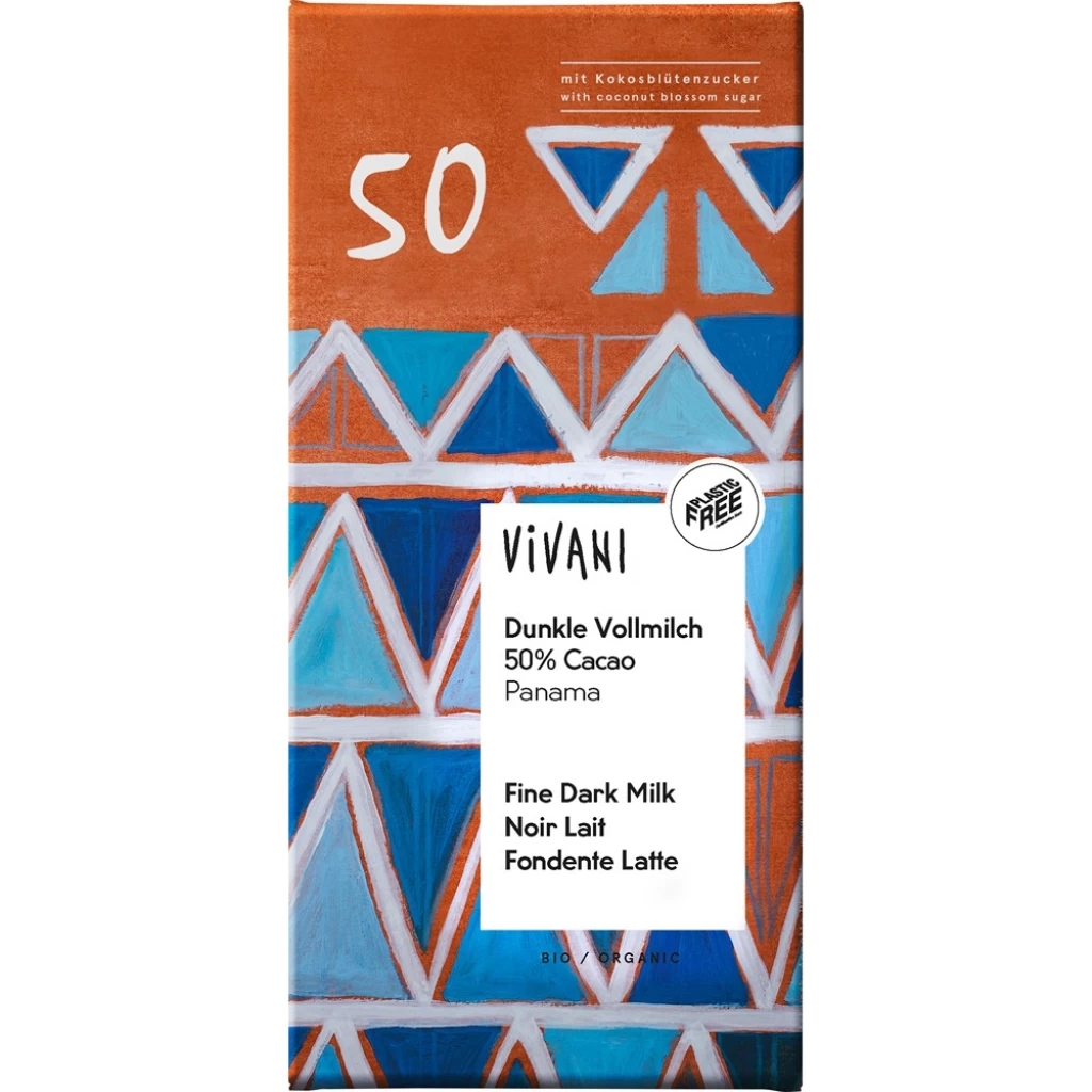 Ciocolata - Ciocolata cu 50% cacao si lapte integral, eco 80g