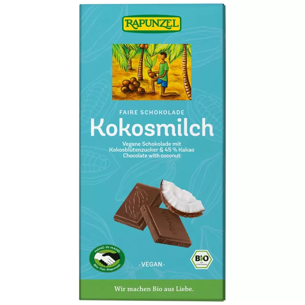 Ciocolata - Ciocolata cu bautura de cocos, eco 80g