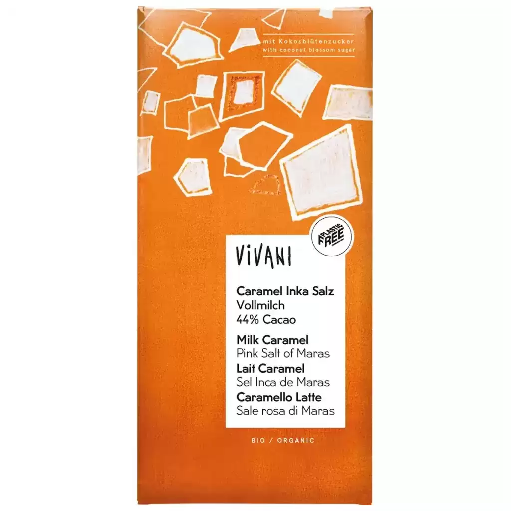 Ciocolata - Ciocolata cu caramel sarat si zahar din flori de cocos, eco 80g