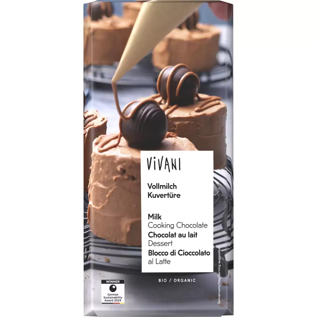 Ciocolata - Ciocolata cuvertura cu lapte integral, eco 150g