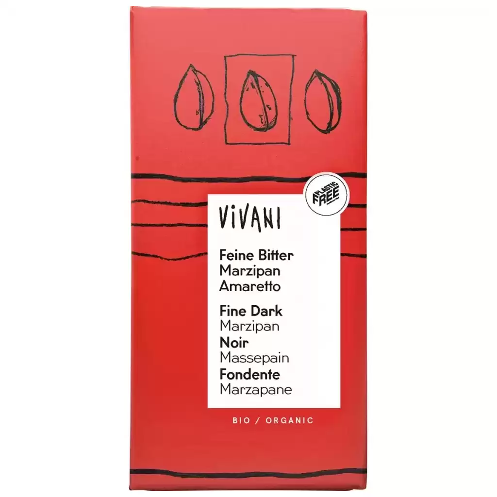 Ciocolata - Ciocolata neagra cu martipan amaretto, eco 100g