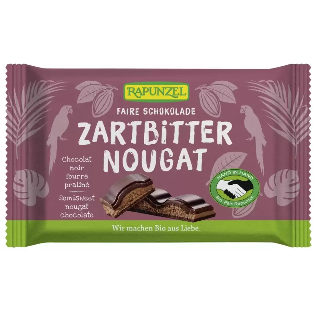 Ciocolata - Ciocolata nougat amaruie, eco 100g