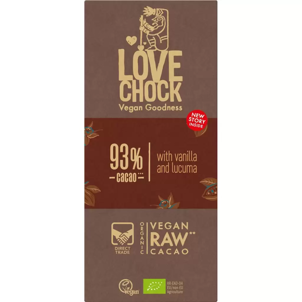 Ciocolata - Ciocolata raw vegana cu 93% cacao, eco 70g