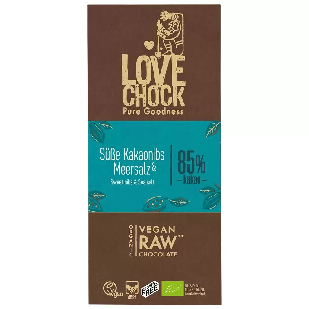 Ciocolata - Ciocolata raw vegana cu sare de mare, eco 70g