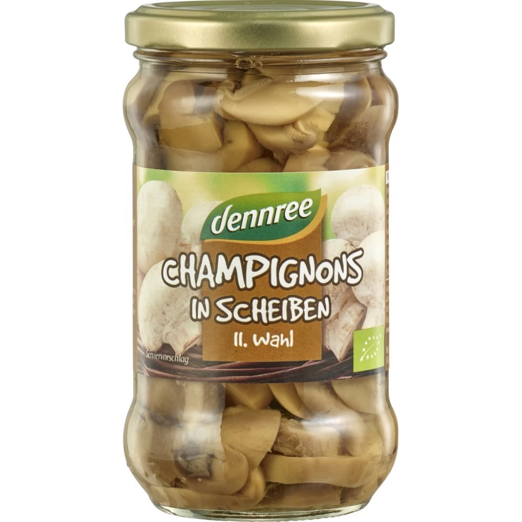 Leguminoase - Ciuperci champignon feliate la borcan, eco 280g