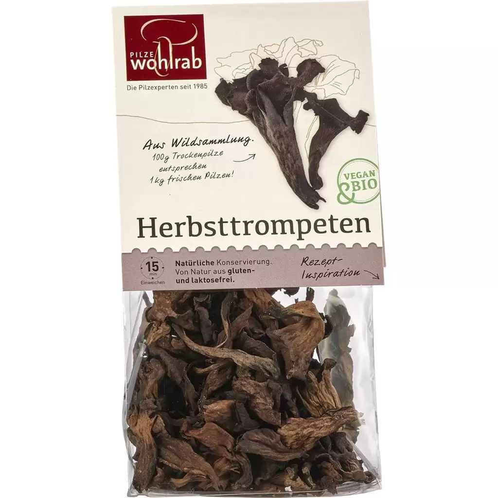 Leguminoase - Ciuperci trompete negre deshidratate nativ fara gluten, eco 20g