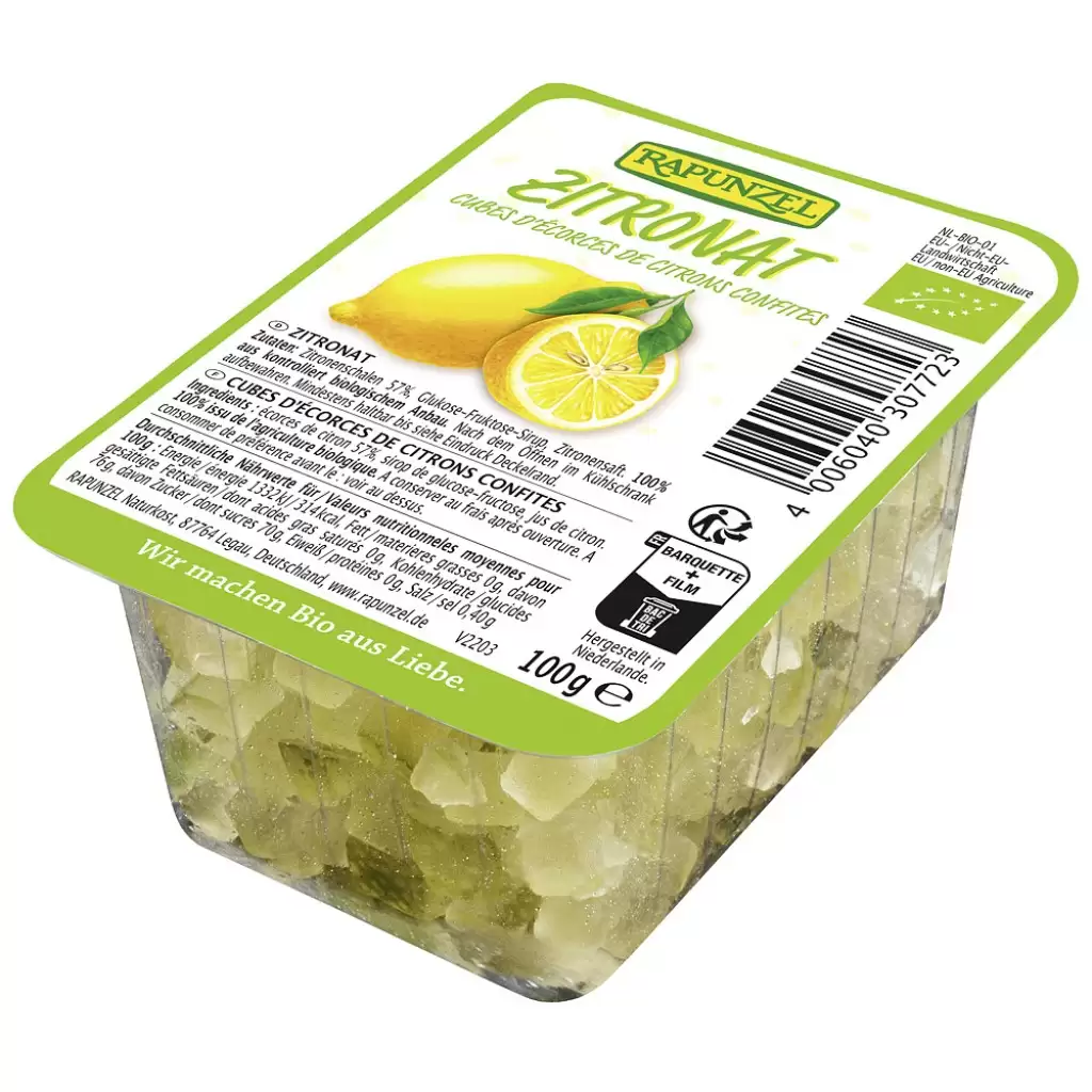 Ingrediente copt - Coaja de lamaie confiata, eco 100g
