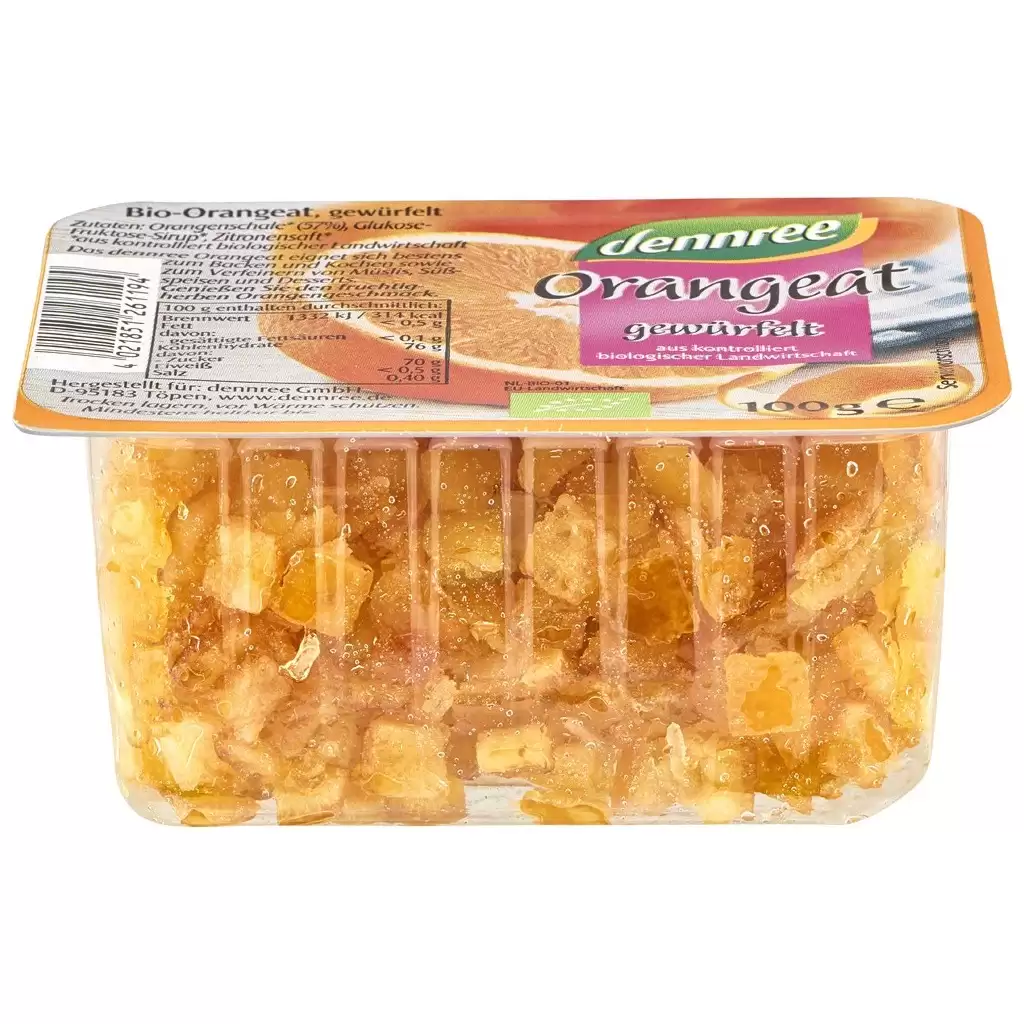 Ingrediente copt - Coaja de portocala confiata, eco 100g