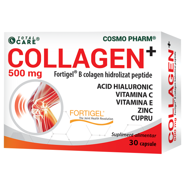 Colagen - COLLAGEN+ 500 mg - Fortigel® - Colagen Hidrolizat Peptide din sursă bovină