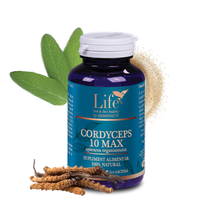 Capsule cu uleiuri esentiale - CORDYCEPS 10 MAX - 120 capsule