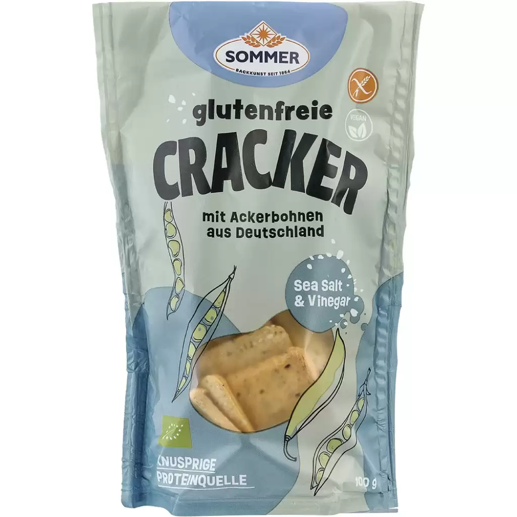 Biscuiti si napolitane - Crackers cu  fasole si cu sare de mare fara gluten, eco 100g