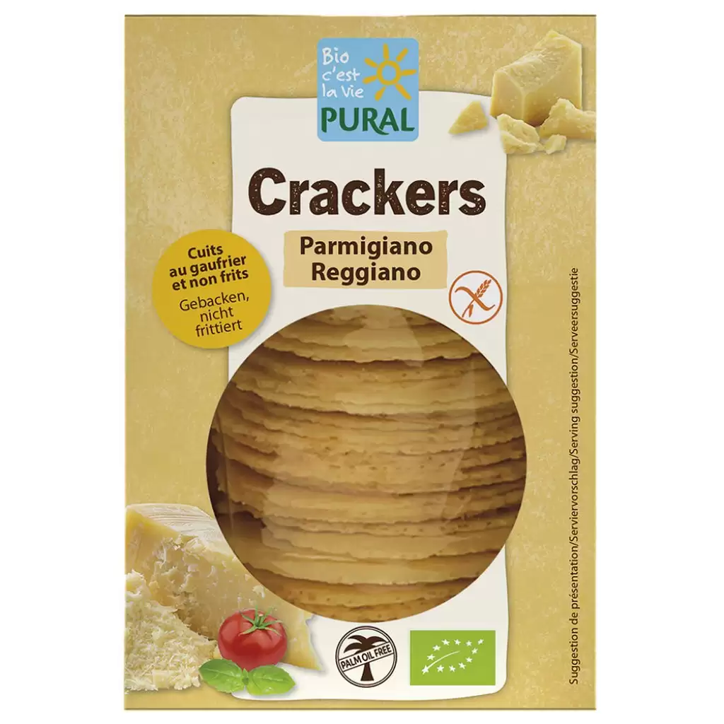 Sticksuri, chipsuri si covrigei - Crackers cu parmezan fara gluten, eco 100g