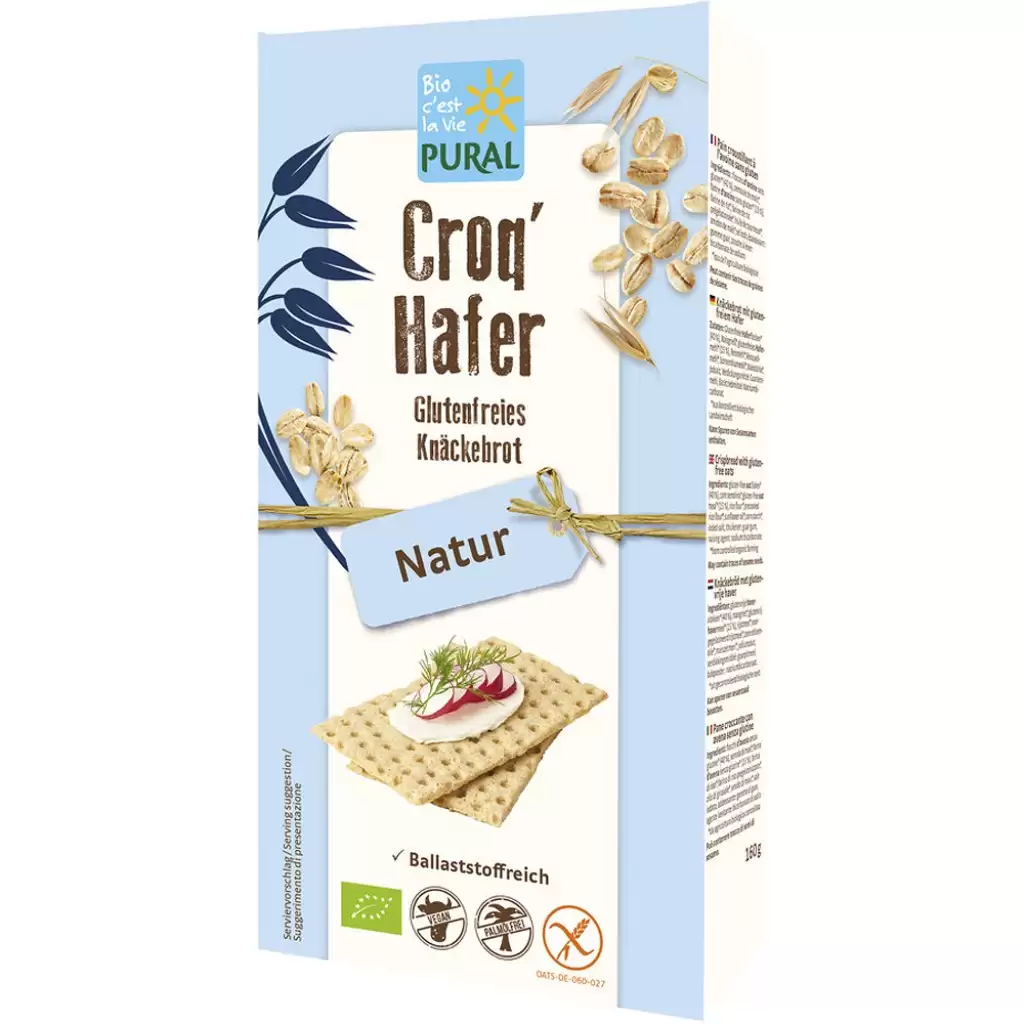 Paine - Crackers din ovaz fara gluten, eco 160g