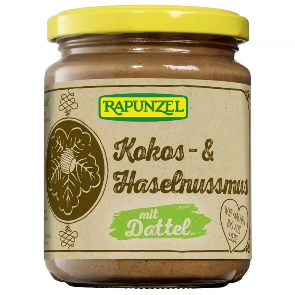 Creme bio din nuci si alune - Crema de cocos alune si curmale, eco 250g