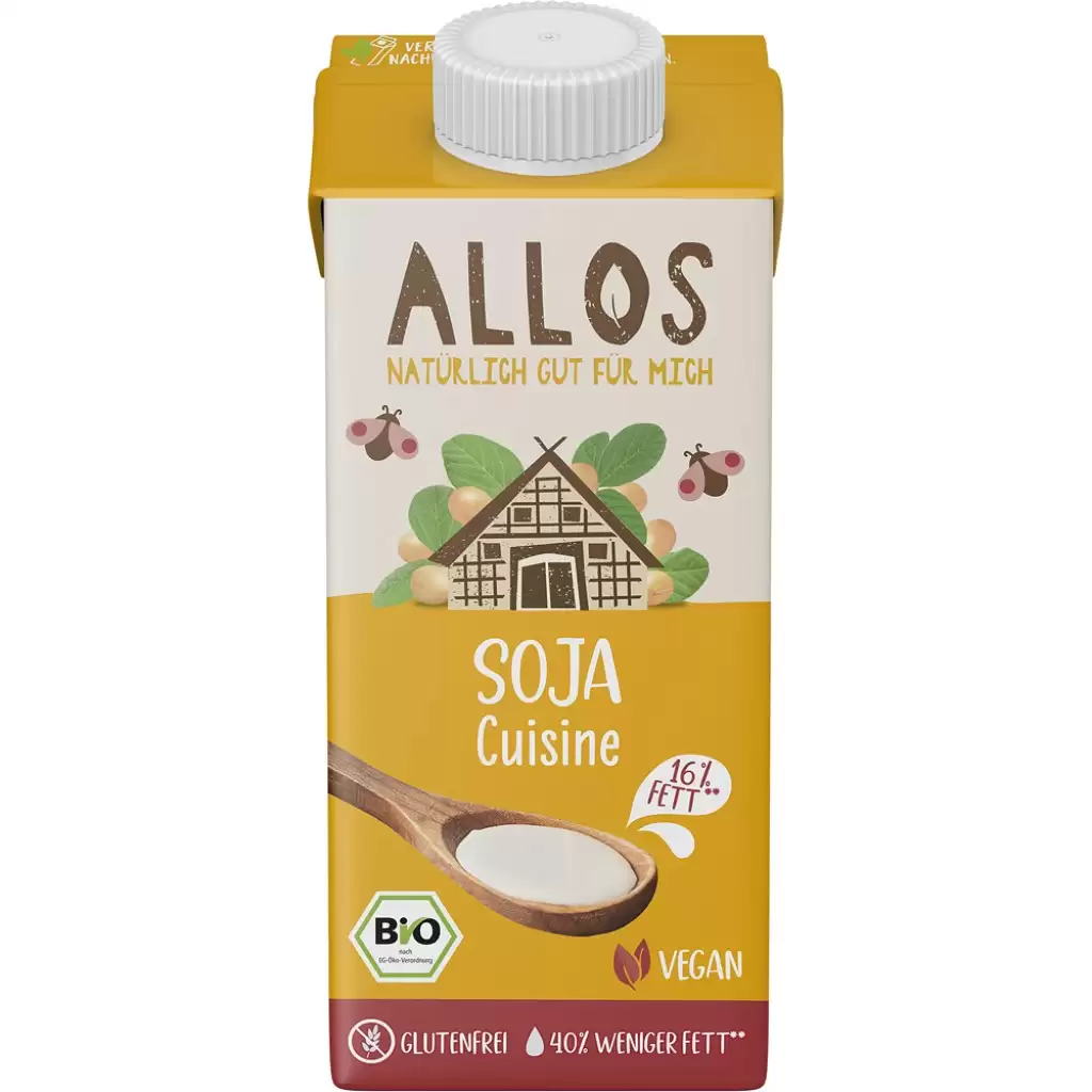 Lapte si bauturi vegetale - Crema de soia lichida pentru gatit fara gluten, eco 200ml