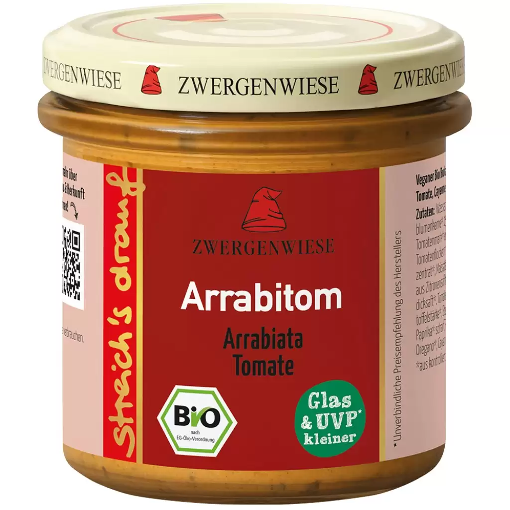Pateu si creme vegetale - Crema tartinabila cu arrabiata si tomate fara gluten, eco 135g