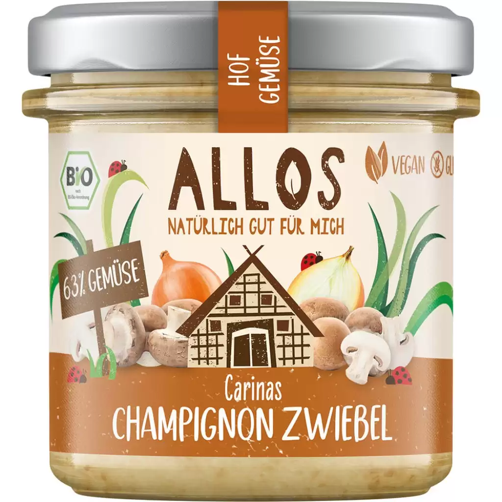 Pateu si creme vegetale - Crema tartinabila cu ceapa si ciuperci champignon, eco 135g