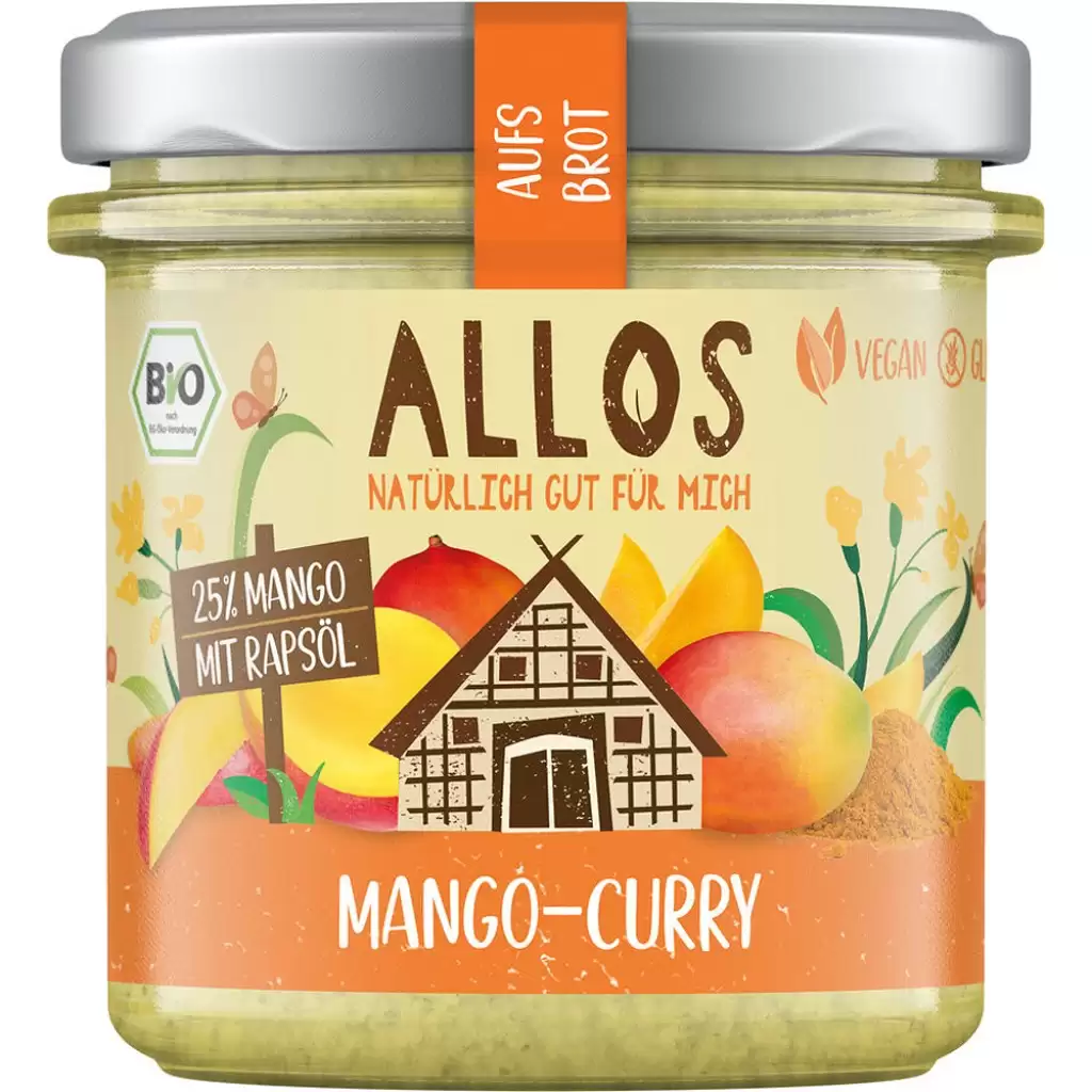 Pateu si creme vegetale - Crema tartinabila cu mango si curry fara gluten, eco 140g