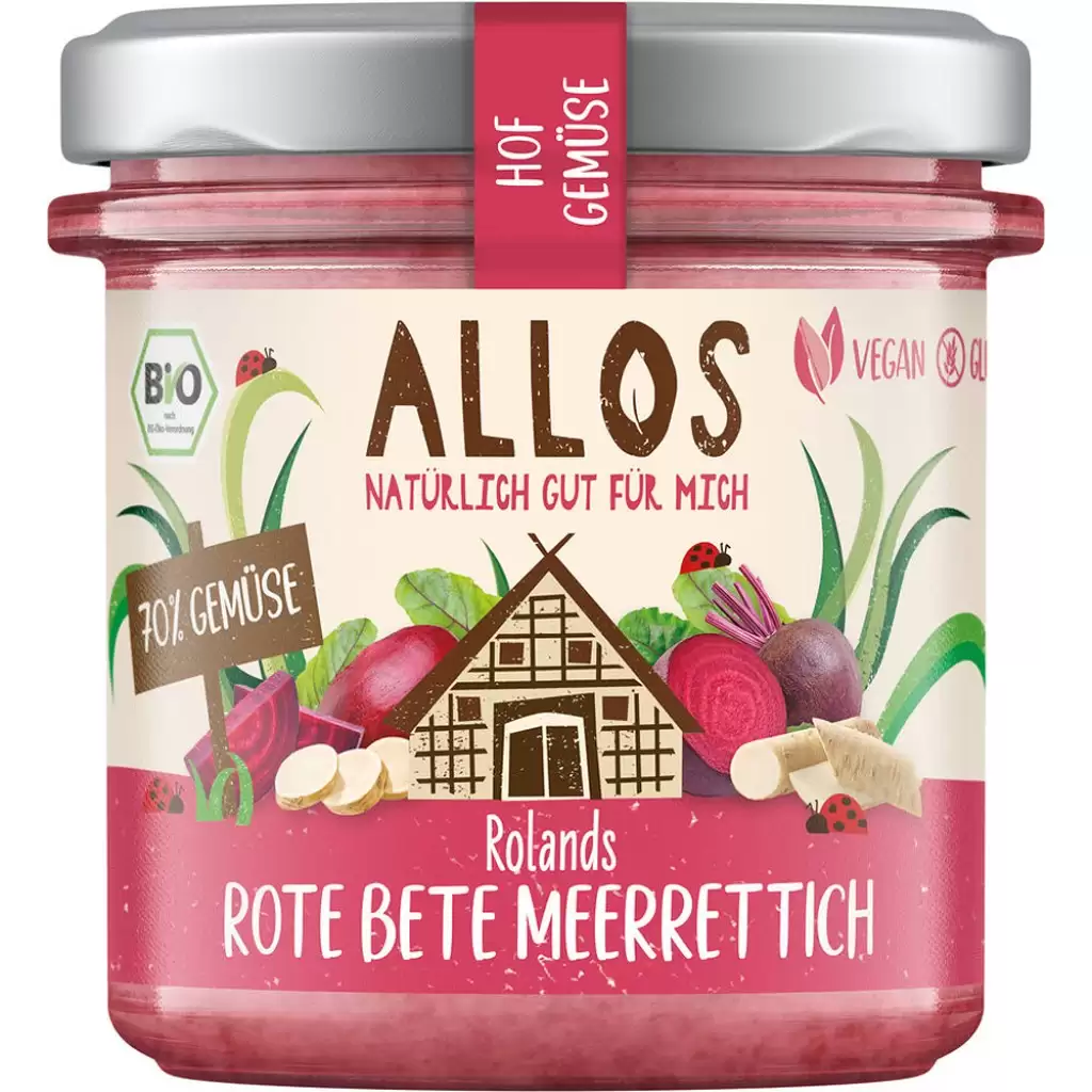 Pateu si creme vegetale - Crema tartinabila de sfecla rosie si hrean fara gluten, eco 135g