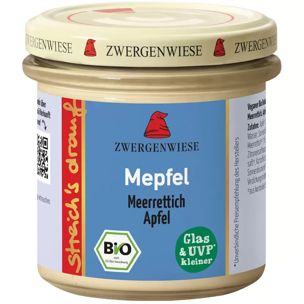 Pateu si creme vegetale - Crema tartinabila Mepfel cu hrean si mar fara gluten, eco 135g