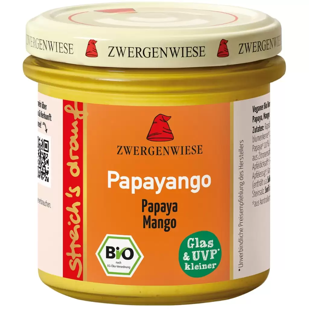 Pateu si creme vegetale - Crema tartinabila Papayango cu papaya picanta si mango fara gluten, eco 135g