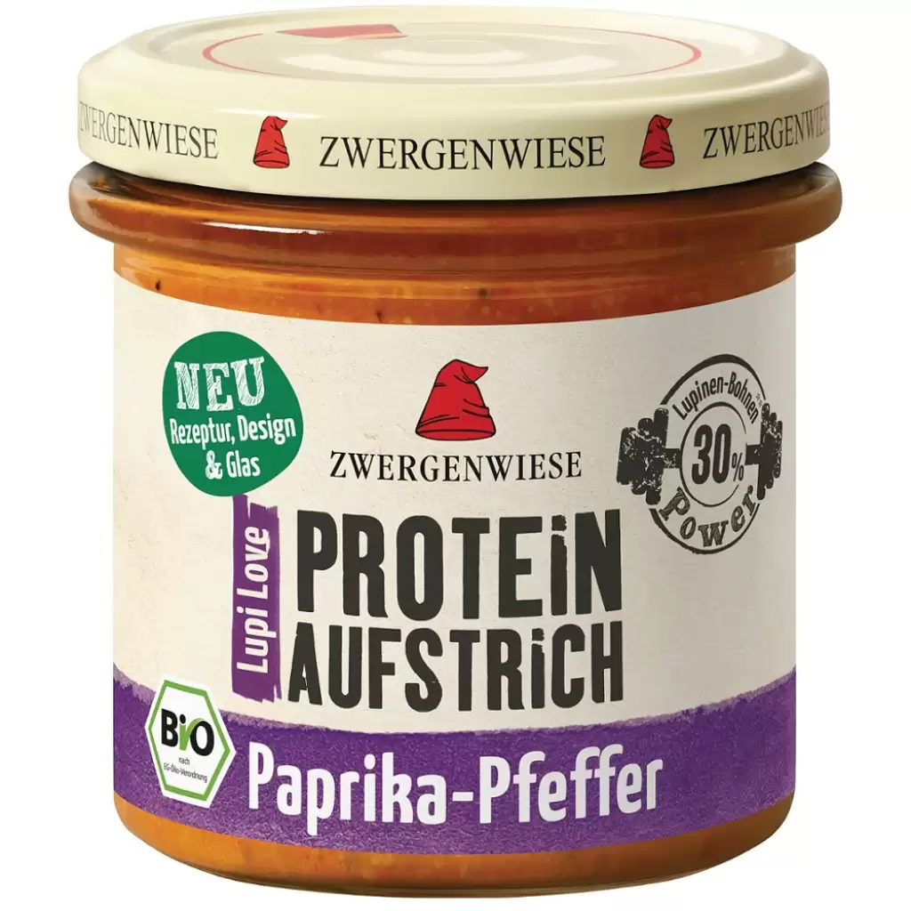 Pateu si creme vegetale - Crema tartinabila proteica cu lupin ardei si piper, eco 135g