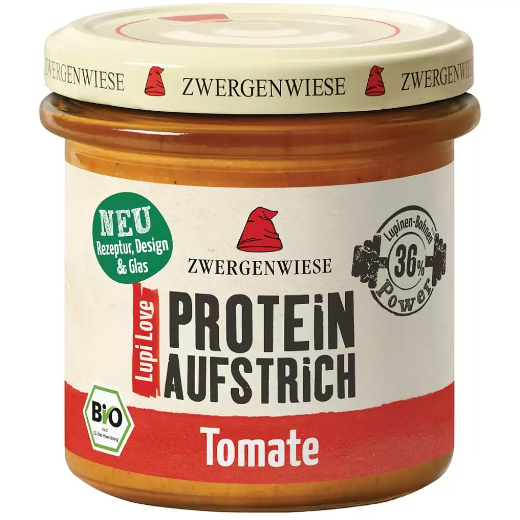 Pateu si creme vegetale - Crema tartinabila proteica cu lupin si tomate fara gluten, eco 135g