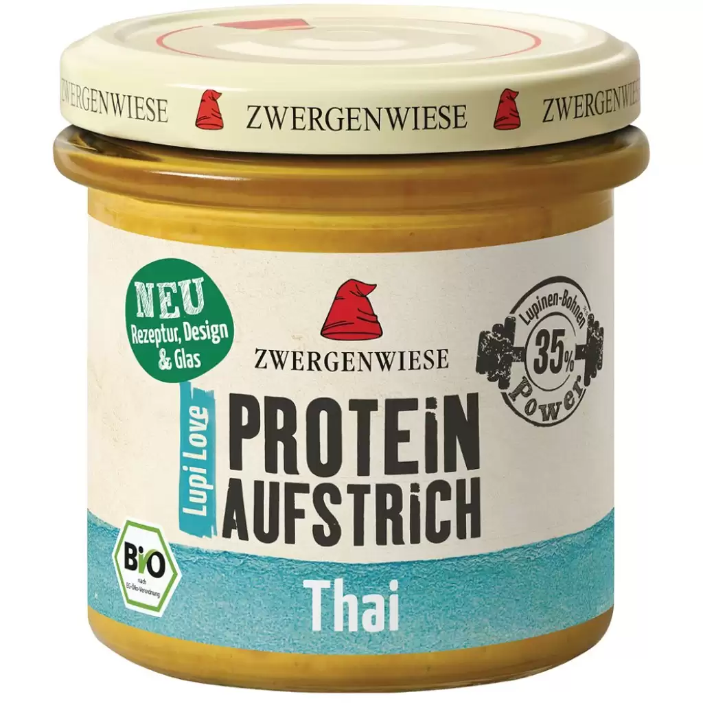 Pateu si creme vegetale - Crema tartinabila proteica Thai cu lupin, eco 135g