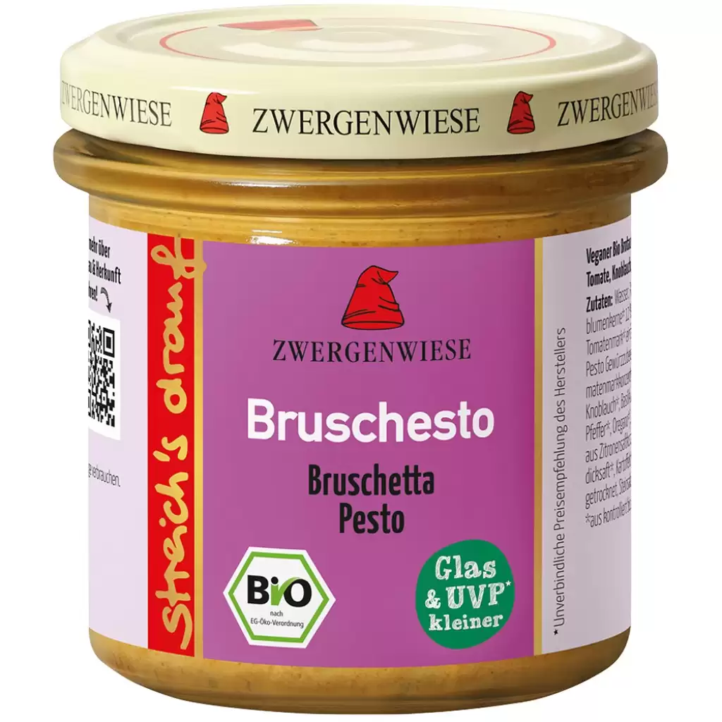 Pateu si creme vegetale - Crema tartinabila vegetala Bruschesto cu pesto, eco 135g