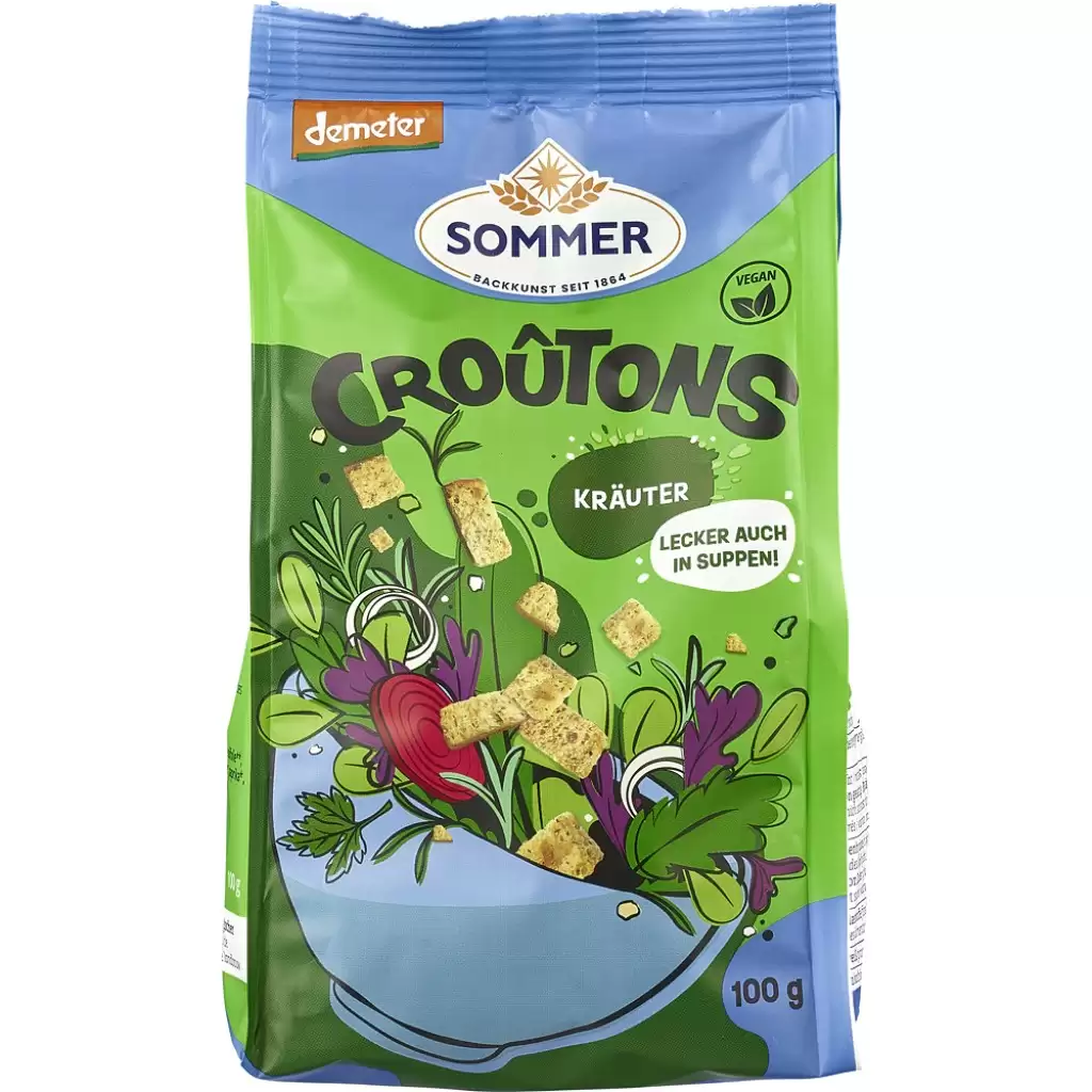 Condimente - Crutoane vegane cu ierburi Demeter, eco 100g