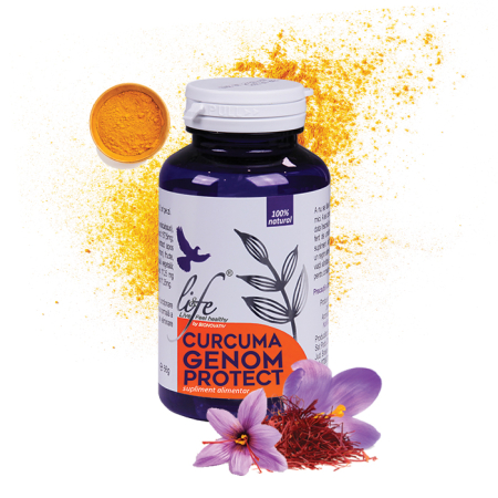 Capsule cu uleiuri esentiale - CURCUMA GENOM PROTECT - 90 capsule