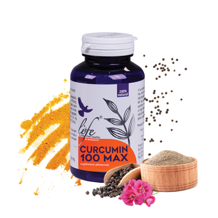 Capsule cu uleiuri esentiale - CURCUMIN 100 MAX - 60 capsule