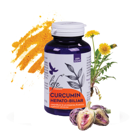 Capsule cu uleiuri esentiale - CURCUMIN HEPATO-BILIAR - 60 capsule