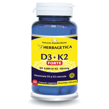 Extracte - D3+K2 Forte 60 capsule